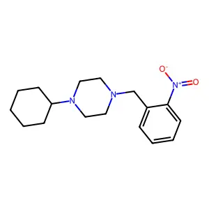 1-Cyclohexyl-4-[(2-nitrophenyl)methyl]piperazine structure