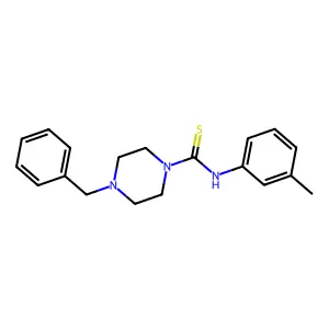 4-benzyl-N-(3-methylphenyl)piperazine-1-carbothioamide structure