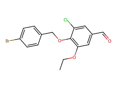 4-[(4-Bromophenyl)methoxy]-3-chloro-5-ethoxybenzaldehyde structure