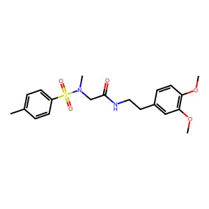 N-[2-(3,4-dimethoxyphenyl)ethyl]-2-[methyl-(4-methylphenyl)sulfonylamino]acetamide structure