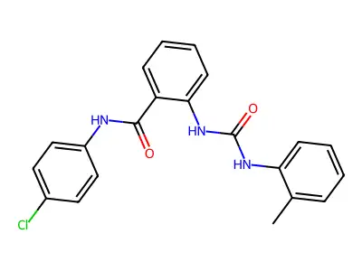 N-(4-chlorophenyl)-2-[(2-methylphenyl)carbamoylamino]benzamide structure