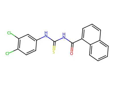 N-[(3,4-dichlorophenyl)carbamothioyl]naphthalene-1-carboxamide structure