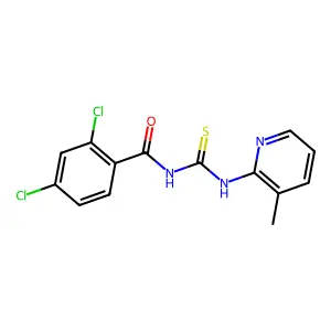 2,4-dichloro-N-[(3-methylpyridin-2-yl)carbamothioyl]benzamide structure
