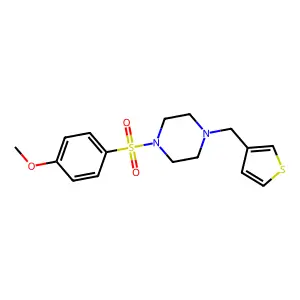 1-[(4-Methoxyphenyl)sulfonyl]-4-(3-thienylmethyl)piperazine structure