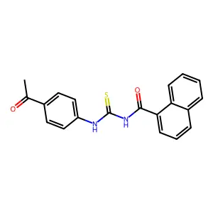 N-[(4-acetylphenyl)carbamothioyl]naphthalene-1-carboxamide structure