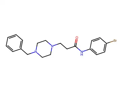 3-(4-benzylpiperazin-1-yl)-N-(4-bromophenyl)propanamide structure