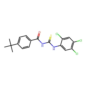 4-tert-butyl-N-[(2,4,5-trichlorophenyl)carbamothioyl]benzamide structure