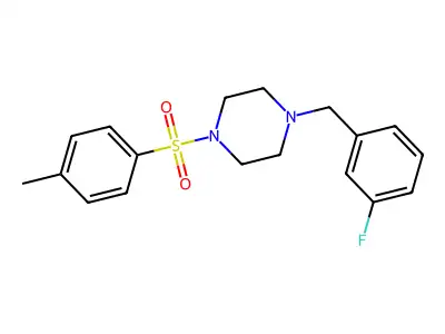 1-(3-Fluorobenzyl)-4-[(4-methylphenyl)sulfonyl]piperazine structure