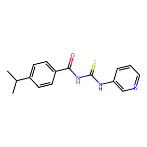 4-propan-2-yl-N-(pyridin-3-ylcarbamothioyl)benzamide structure