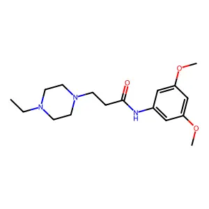 N-(3,5-dimethoxyphenyl)-3-(4-ethylpiperazin-1-yl)propanamide structure