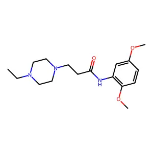 N-(2,5-dimethoxyphenyl)-3-(4-ethylpiperazin-1-yl)propanamide structure