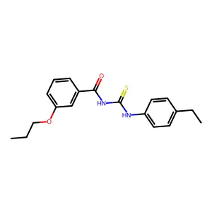 N-[(4-ethylphenyl)carbamothioyl]-3-propoxybenzamide structure