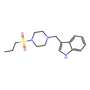 3-[(4-propylsulfonylpiperazin-1-yl)methyl]-1H-indole structure