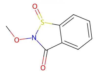 2-Methoxy-1-oxo-1,2-benzothiazol-3-one structure