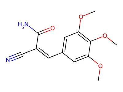 alpha-Cyano-3,4,5-trimethoxy-cinnamamide structure