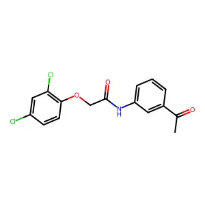 N-(3-acetylphenyl)-2-(2,4-dichlorophenoxy)acetamide structure