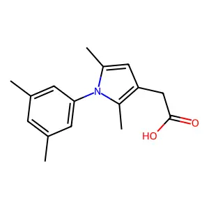 1H-Pyrrole-3-acetic acid, 2,5-dimethyl-1-(3,5-dimethylphenyl)- structure
