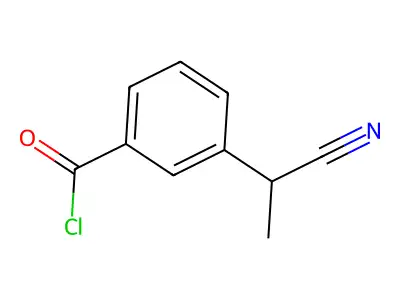 3-(1-Cyanoethyl)benzoyl chloride structure