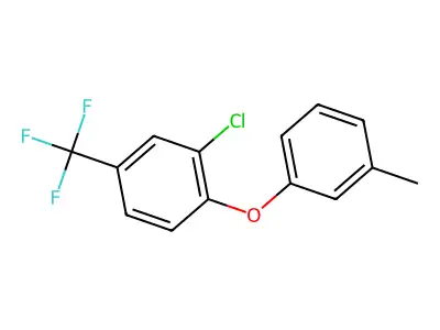 Benzene, 2-Chloro-1-(3-methylphenoxy)-4-(trifluoromethyl)- structure