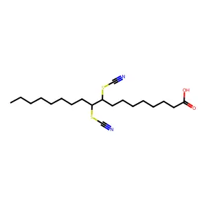 9,10-Dithiocyanatooctadecanoic acid structure