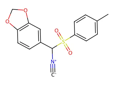 5-[Isocyano-(toluene-4-sulfonyl)-methyl]-benzo[1,3]dioxole structure