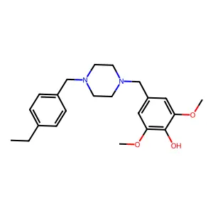4-({4-[(4-Ethylphenyl)methyl]piperazin-1-YL}methyl)-2,6-dimethoxyphenol structure