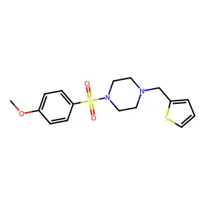 1-[(4-Methoxyphenyl)sulfonyl]-4-(2-thienylmethyl)piperazine structure