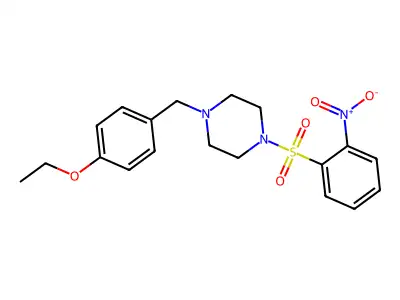 1-[(4-Ethoxyphenyl)methyl]-4-(2-nitrophenyl)sulfonylpiperazine structure