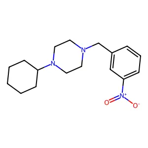 1-Cyclohexyl-4-[(3-nitrophenyl)methyl]piperazine structure