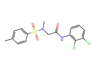 N-(2,3-dichlorophenyl)-2-[methyl-(4-methylphenyl)sulfonylamino]acetamide structure
