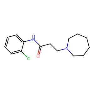 3-(azepan-1-yl)-N-(2-chlorophenyl)propanamide structure
