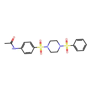 N-(4-((4-(phenylsulfonyl)piperazin-1-yl)sulfonyl)phenyl)acetamide structure