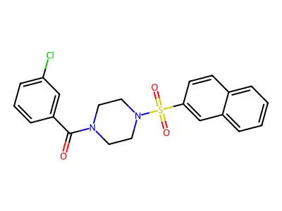 (3-Chlorophenyl)-(4-naphthalen-2-ylsulfonylpiperazin-1-yl)methanone structure