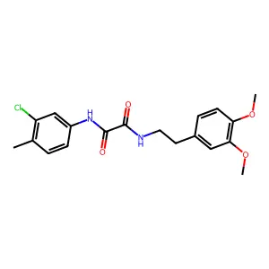 N'-(3-chloro-4-methylphenyl)-N-[2-(3,4-dimethoxyphenyl)ethyl]oxamide structure