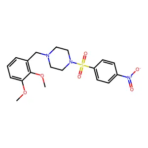 1-[(2,3-Dimethoxyphenyl)methyl]-4-(4-nitrophenyl)sulfonylpiperazine structure