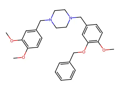 1-[3-(Benzyloxy)-4-methoxybenzyl]-4-(3,4-dimethoxybenzyl)piperazine structure