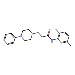 N-(2,5-dimethylphenyl)-3-(4-phenylpiperazin-1-yl)propanamide structure