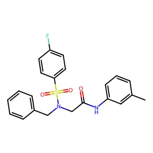 2-[benzyl-(4-fluorophenyl)sulfonylamino]-N-(3-methylphenyl)acetamide structure