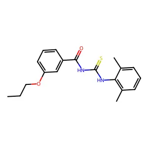 N-[(2,6-dimethylphenyl)carbamothioyl]-3-propoxybenzamide structure