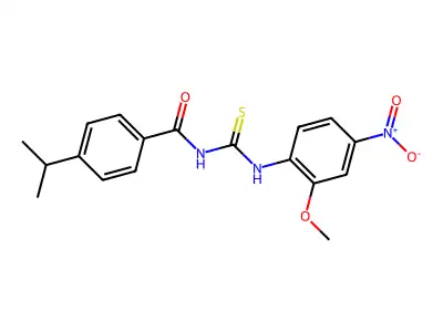 N-[(2-methoxy-4-nitrophenyl)carbamothioyl]-4-propan-2-ylbenzamide structure