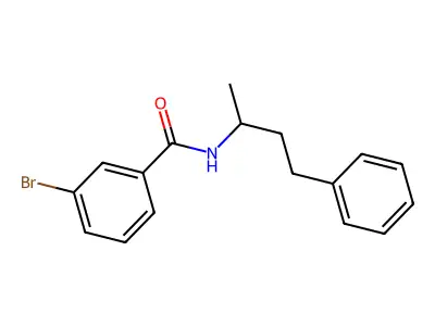 3-bromo-N-(4-phenylbutan-2-yl)benzamide structure