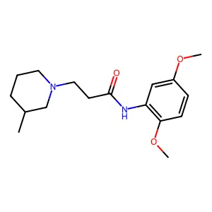 N-(2,5-dimethoxyphenyl)-3-(3-methylpiperidin-1-yl)propanamide structure