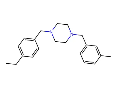 1-[(4-Ethylphenyl)methyl]-4-[(3-methylphenyl)methyl]piperazine structure