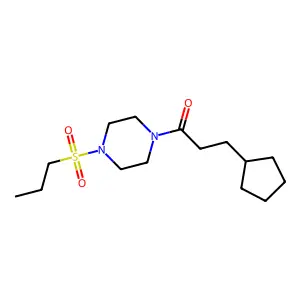 1-(3-Cyclopentylpropanoyl)-4-(propylsulfonyl)piperazine structure
