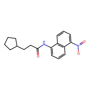 3-cyclopentyl-N-(5-nitronaphthalen-1-yl)propanamide structure
