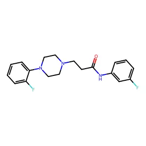 N-(3-fluorophenyl)-3-[4-(2-fluorophenyl)piperazin-1-yl]propanamide structure