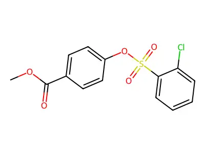 Methyl 4-(2-chlorophenyl)sulfonyloxybenzoate structure