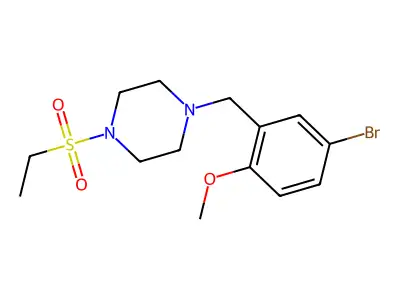 1-(5-Bromo-2-methoxybenzyl)-4-(ethylsulfonyl)piperazine structure