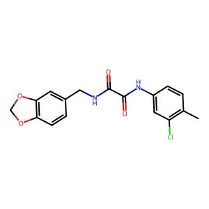 N-(1,3-benzodioxol-5-ylmethyl)-N'-(3-chloro-4-methylphenyl)ethanediamide structure
