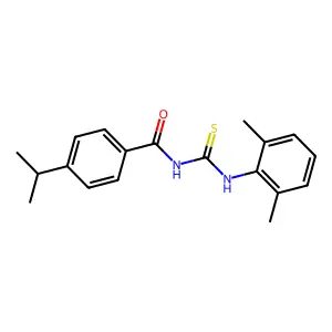 N-[(2,6-dimethylphenyl)carbamothioyl]-4-propan-2-ylbenzamide structure